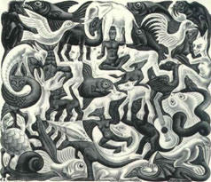 Мориц Корнелис Эшер. Мозаика-2 —  Maurits Cornelius Escher. Mosaic II. Cordon Art, Baarn, Netherlands