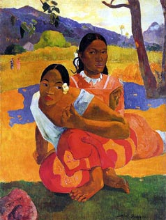 Эжен-Анри-Поль Гоген (1848-1903). Давай поженимся? — Paul Gauguin. Nafea faa ipoipo? (When will you Marry?). Private collection, Basel