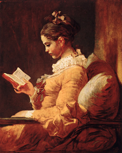 Жан-Оноре Фрагонар. Девушка с книгой — Jean-Honore Fragonard. Young Girl Reading — National Gallery of Art, Washington