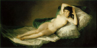 Франсиско Хосе Гойя. Обнаженная маха. Francisco Jose de Goya. The Nude Maja. Museo del Prado, Madrid