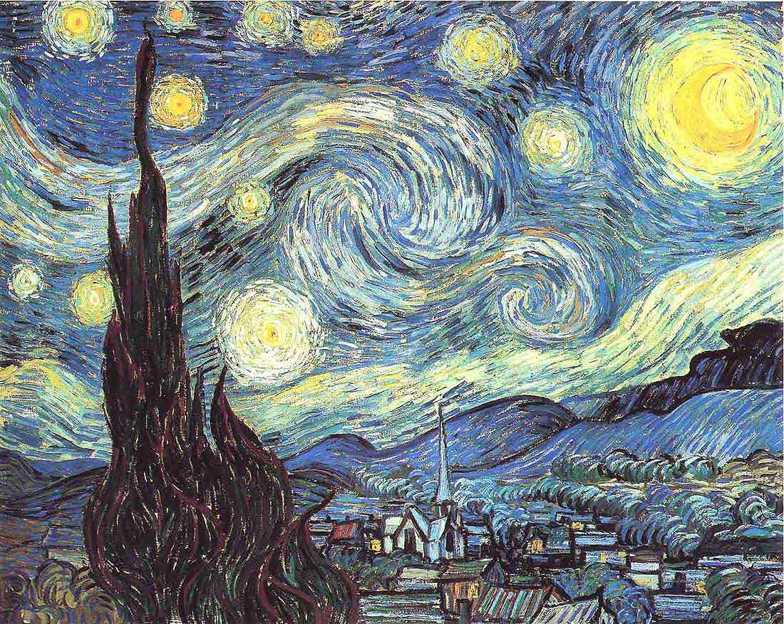 Винсент Ван Гог. Звездная ночь — Vincent van Gogh. Starry Night. Museum of Modern Art, New York — LINK: Этюды о времени