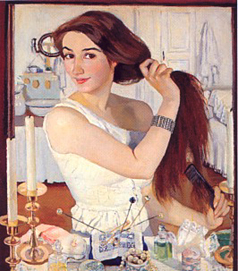 Ностальгия — Зинаида Серебрякова. За туалетом (Автопортрет) — Zinaida Serebriakova. Behind a toilet (Auto portrait)